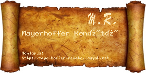 Mayerhoffer Renátó névjegykártya